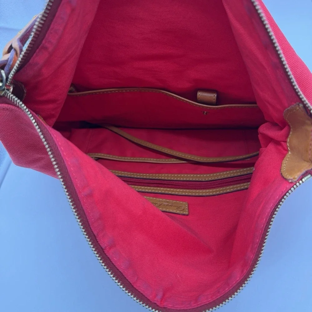 Dooney & Bourke Women's Medium Crossbody Red Hobo Shoulder Bag - Picture 4 of 7